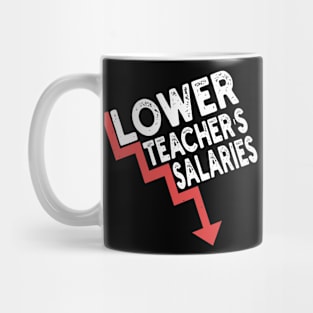 lower teacher's salaries men womens teaching teacher Funny Mug